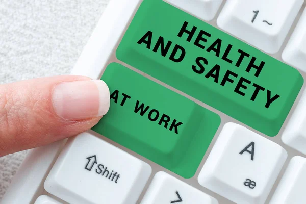 Conceptual Caption Health Safety Work Concept Meaning Secure Procedures Prevent — Stockfoto