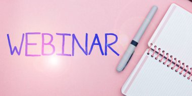 El yazısı metni Webinar, İnternet konferansı üzerinden yürütülen seminer olarak tanımlanan iş fikri