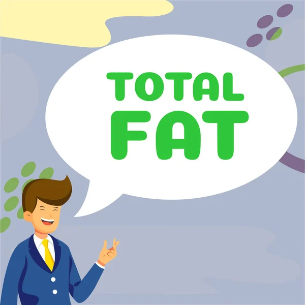 Inspiration Showing Sign Total Fat Conceptual Photo Combined Value Different — Stockfoto