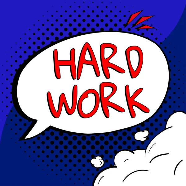 Text Caption Presenting Hard Work Concept Meaning Always Putting Lot — Stockfoto