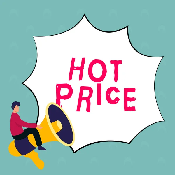 Escrevendo Exibindo Texto Hot Price Visão Geral Negócio Comprador Vendedor — Fotografia de Stock