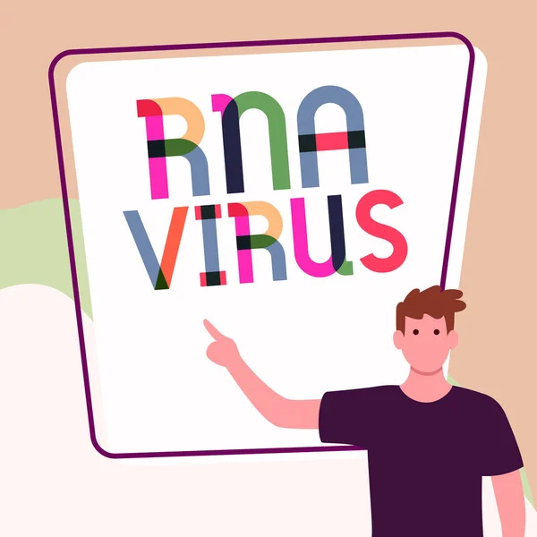 Hand Writing Sign Rna Virus Business Overview Virus Genetic Information — Zdjęcie stockowe