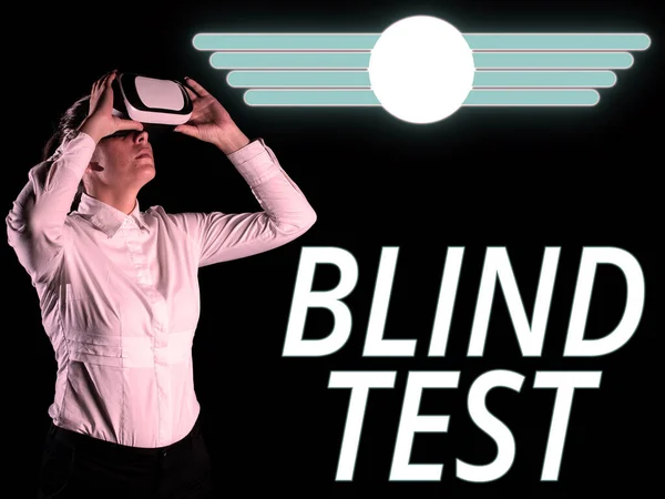 Text Showing Inspiration Blind Test Business Concept Social Engagement Person — Φωτογραφία Αρχείου