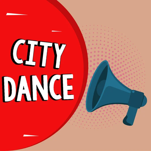 Writing Displaying Text City Dance Word Written Activity Dancing Pleasure — Foto Stock