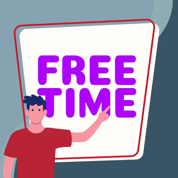 Writing Displaying Text Free Time Business Approach Time Available Hobbies — Foto Stock
