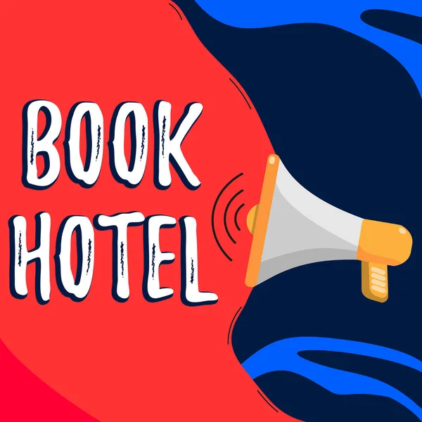 Hand Writing Sign Book Hotel Business Showcase Arrangement You Make — 스톡 사진