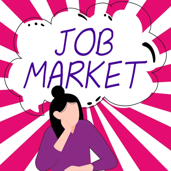 Inspiration Showing Sign Job Market Business Overview Group Individuals Seeking — Stock Photo, Image