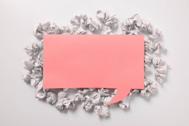 Paper Wraps Placed Around Important Information. Crumpled Memos With Data.