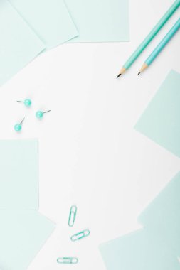 Çoklu Koleksiyon Ofisi Kırtasiye Fotoğrafı Tablo Üzerine Yerleştirildi