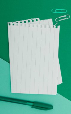 Image with school supplies, stickers, notebooks Important message