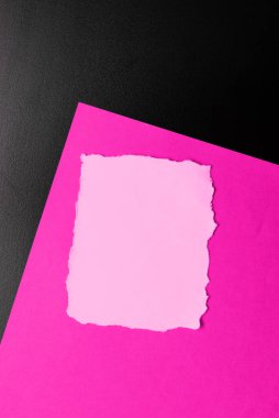 Important Information Written Under Ripped Piece Of Paper. New Ideas Shown.