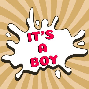 Hand writing sign Its A Boy, Business idea Expecting a male baby cute blue colors a lot of car toys