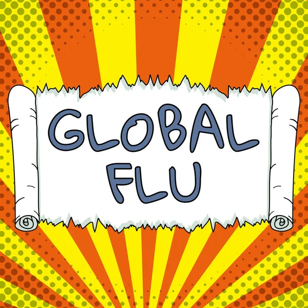 Inspiration Showing Sign Global Flu Internet Concept Common Communicable Illness — Stock Photo, Image