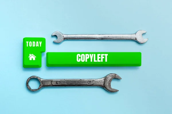 Conceptual Caption Copyleft Business Concept Right Freely Use Modify Copy — Φωτογραφία Αρχείου