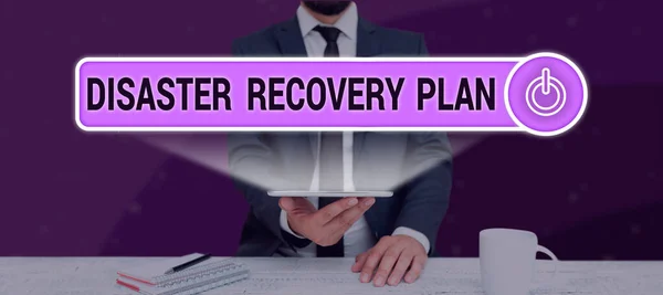 Text showing inspiration Disaster Recovery Plan, Business idea having backup measures against dangerous situation