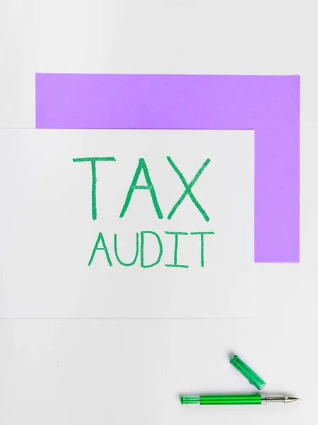 Text Showing Inspiration Tax Audit Business Concept Examination Verification Business —  Fotos de Stock