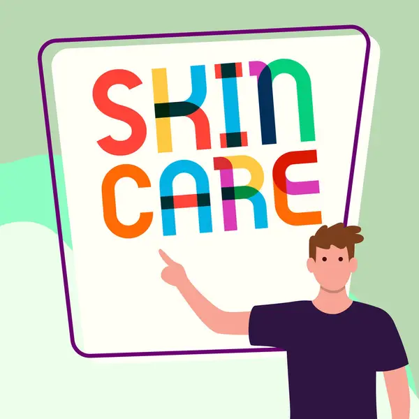Inspiration Showing Sign Skin Care Word Things You Use Keep — ストック写真