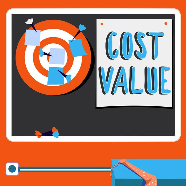 Text Caption Presenting Cost Value Business Showcase Amount Usualy Paid — Stok fotoğraf