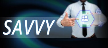 Kavramsal ekran Savvy, pratik konulardaki algı ve algı için kelime