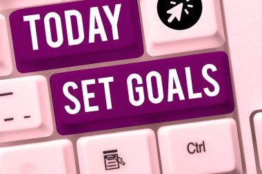 Text showing inspiration Set Goals, Internet Concept Defining or achieving something in the future based on plan