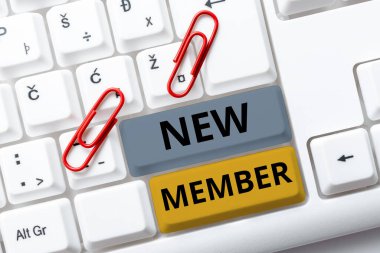 Conceptual caption New Member, Business concept recruiting employee to company or team Birth of fresh child