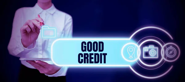 Tekst Met Inspiratie Good Credit Business Approach Lener Heeft Een — Stockfoto