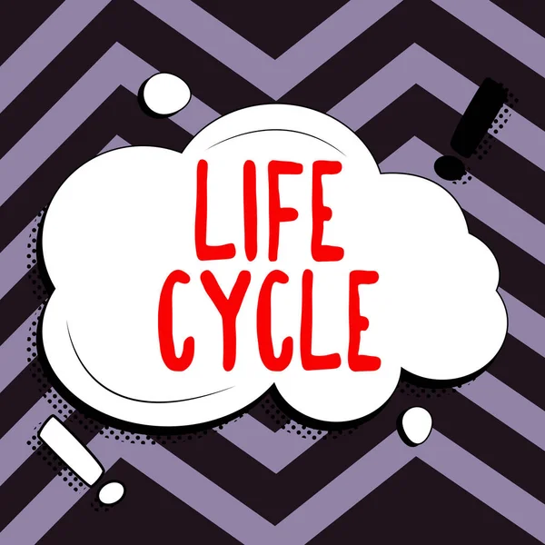 Conceptual caption Life Cycle, Business idea the series of changes in the life of an organism and animals