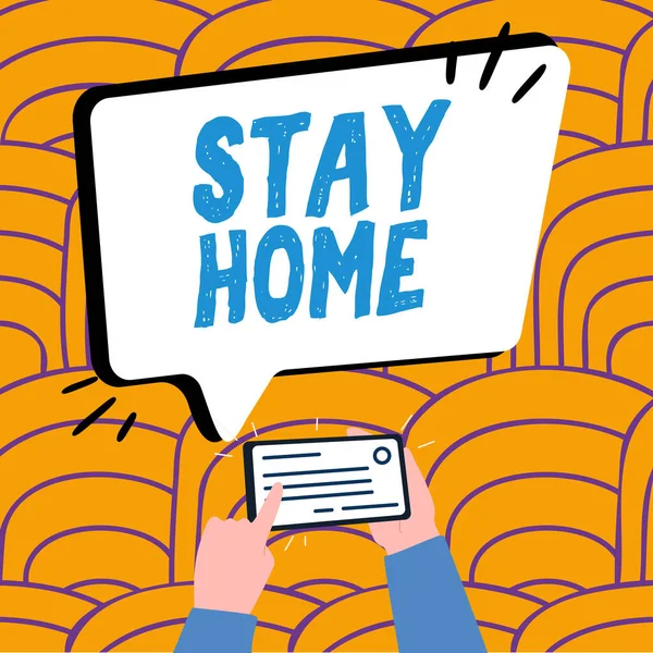 Writing Displaying Text Stay Home Business Overview Out Activity Stay — Foto Stock