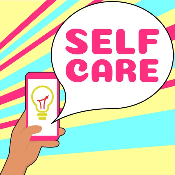 Handwriting Text Self Care Business Concept Give Comfort Your Own — Stockfoto