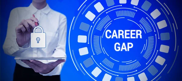 Conceptual Display Career Gap Business Showcase Scene You Stop Working — Stock Photo, Image