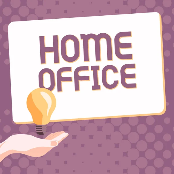 Texto Que Muestra Inspiración Home Office Business Idea Space Designated —  Fotos de Stock