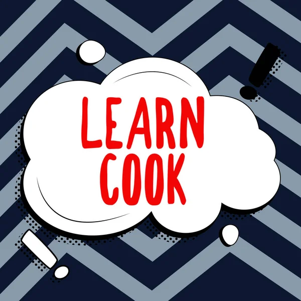 Conceptual Caption Learn Cook Business Concept Gaining Knowledge Acquiring Skills — 图库照片