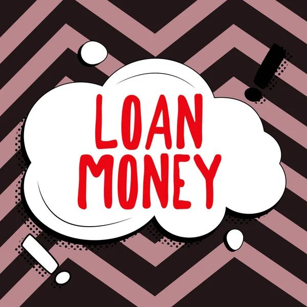 Text Caption Presenting Loan Money Business Idea Something Lent Furnished — Stok fotoğraf