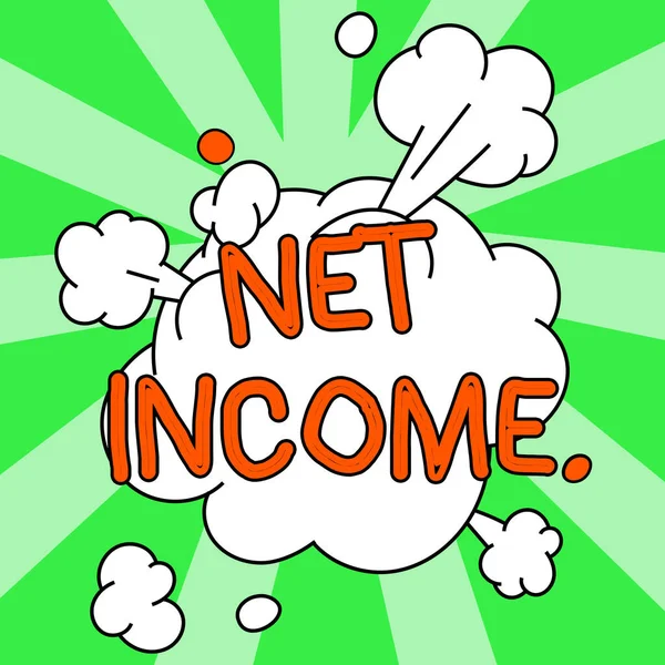 Inspiration Showing Sign Net Income Business Approach Gross Income Remaining — Stockfoto