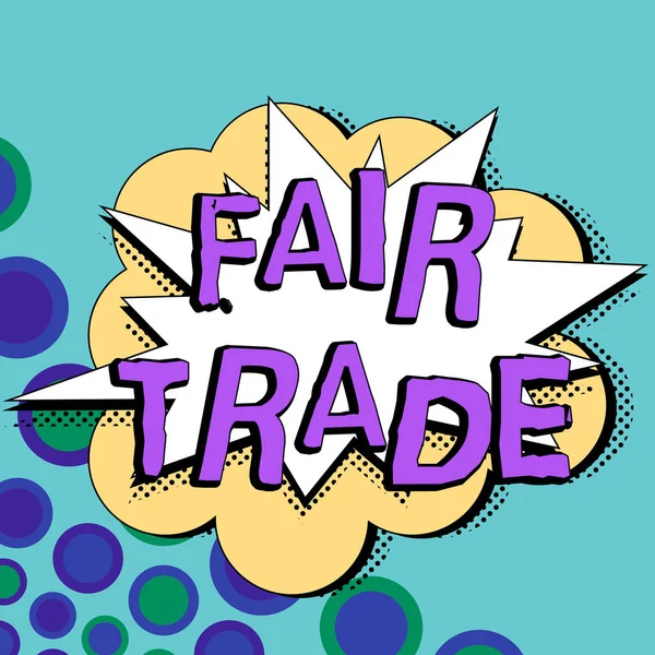 Handwriting Text Fair Trade Business Concept Small Increase Manufacturer What —  Fotos de Stock