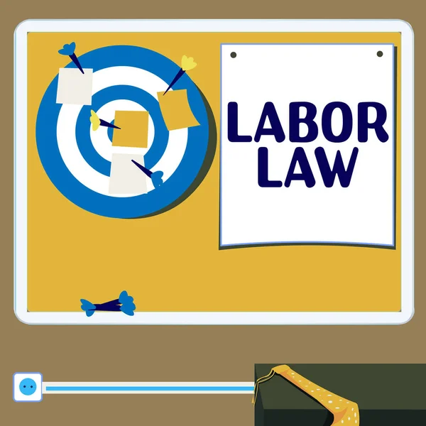 Handwriting Text Labor Law Internet Concept Rules Relating Rights Responsibilities — ストック写真
