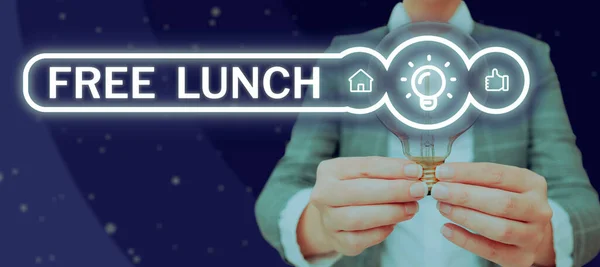 Text Showing Inspiration Free Lunch Concept Meaning Something You Get — Stockfoto