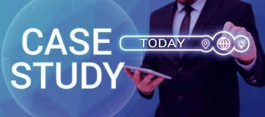 Handwriting text Case Study, Concept meaning A subject matter to be discussed and related to the topic