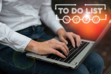 Yapılacaklar Listesi, İş Fikri 'ni gösteren ilham kaynağı genellikle görevinizi içeren kağıt üzerinde yapılmış bir yapıdır.