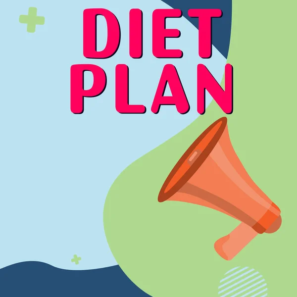 Writing Displaying Text Diet Plan Conceptual Photo Use Specific Intake — Stockfoto