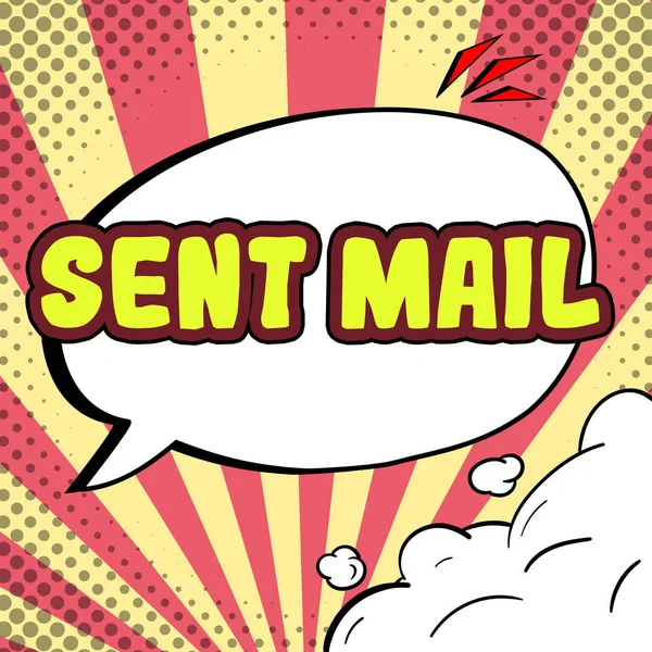 Text Caption Presenting Sent Mail Word Event Letter Taken Somewhere — Stockfoto