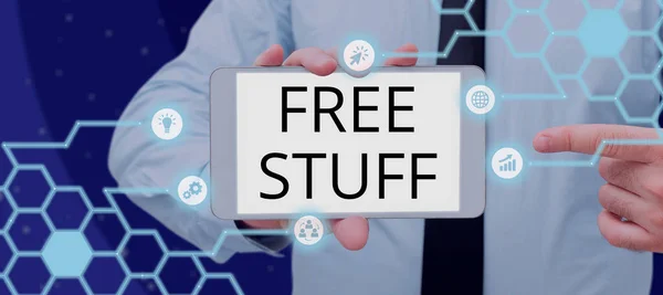 Text Sign Showing Free Stuff Business Idea Any Thing You — Stock Photo, Image