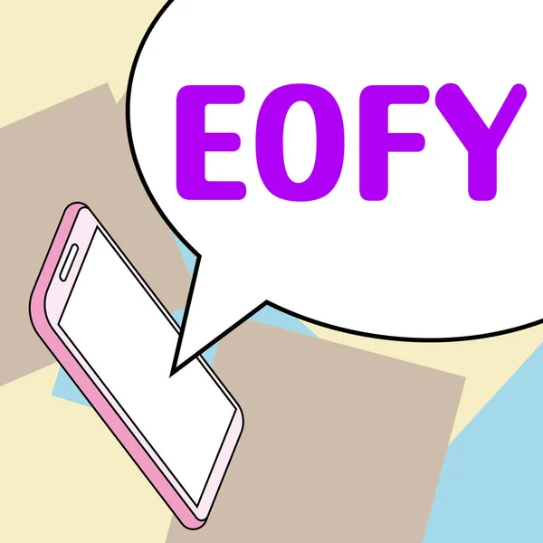 Τίτλος Κειμένου Που Παρουσιάζει Eofy Επιχειρηματική Ιδέα Μια Τεράστια Πώληση — Φωτογραφία Αρχείου