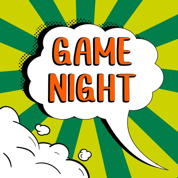 Text Som Visar Inspiration Game Night Business Overview Event Där — Stockfoto