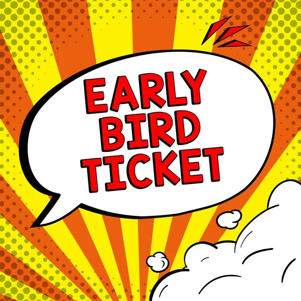 Text Showing Inspiration Early Bird Ticket Business Showcase Buying Ticket — Foto Stock