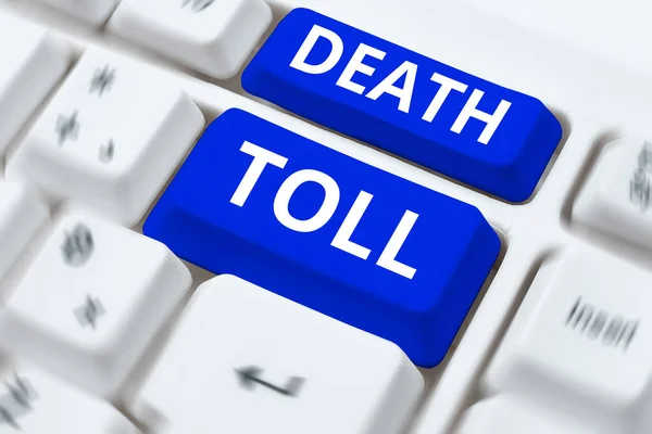 Inspiration Showing Sign Death Toll Internet Concept Number Deaths Resulting — Stock Photo, Image