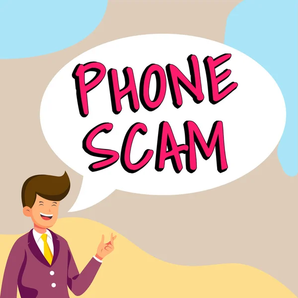 Writing Displaying Text Phone Scam Business Showcase Getting Unwanted Calls — 스톡 사진