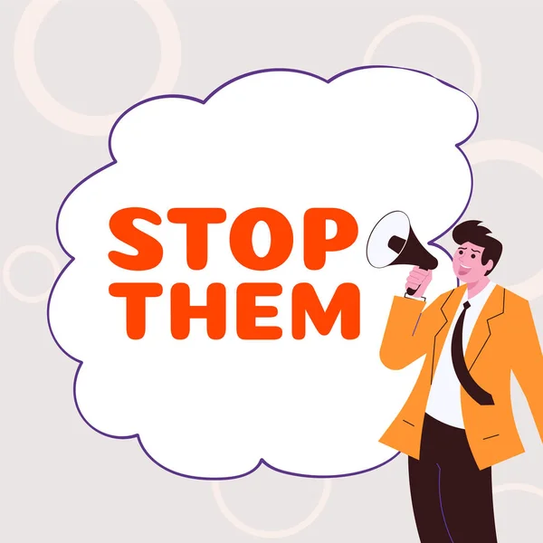 Conceptual Display Stop Them Internet Concept Used Telling Someone Something — Stockfoto