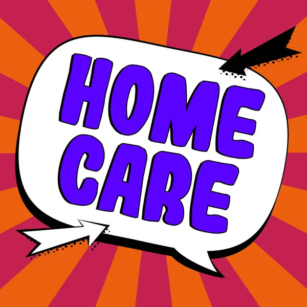 Inspiracja Pokazując Znak Home Care Przegląd Biznesu Miejsce Gdzie Ludzie — Zdjęcie stockowe