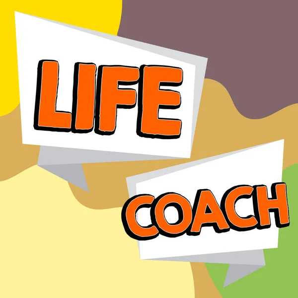 Text Caption Presenting Life Coach Business Overview Osoba Která Radí — Stock fotografie